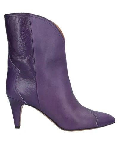 Isabel Marant Ankle Boots In Purple
