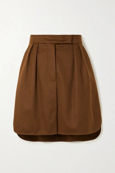 Max Mara Zorro Camel Hair Mini Skirt In Brown