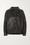 J BRAND DREW OVERSIZED LEATHER JACKET