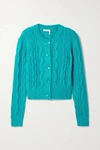 SEE BY CHLOÉ CABLE-KNIT WOOL-BLEND CARDIGAN