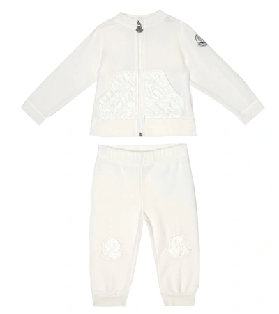 Moncler Baby运动衫和运动裤套装 In White