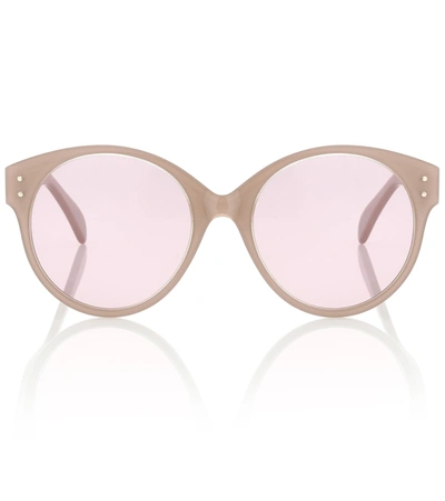 Alaïa Round Sunglasses In Beige