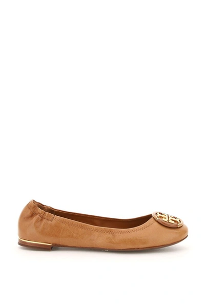 Tory Burch Minnie Ballet Flats In Brown