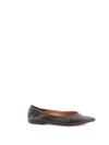 POMME D'OR POMME D'OR WOMEN'S BLACK LEATHER FLATS,1161NERO 40