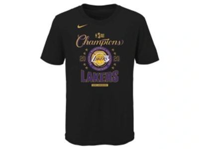 Nike Kids Los Angeles Lakers Champ Locker Room T-shirt In Black