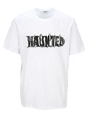 Msgm Haunted Crew-neck T-shirt In White