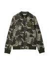 Dolce & Gabbana Forest Print Bomber Jacket In Verde
