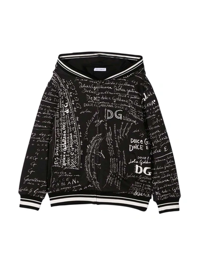 Dolce & Gabbana Kids' Black Sweatshirt In Nero.