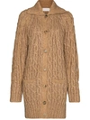 CHLOÉ CABLE-KNIT BUTTONED CARDIGAN