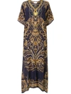 CAMILLA BAROQUE-PRINT V-NECK KAFTAN