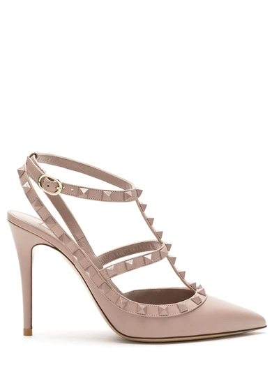 Valentino Garavani Rockstud-embellished Pumps In Neutrals