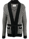 LANEUS CHECK KNITTED CARDIGAN