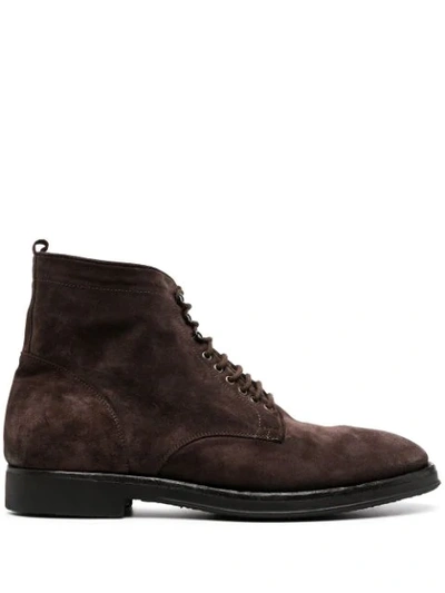 Alberto Fasciani Lace-up Ankle Boots In Brown