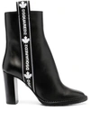 DSQUARED2 LOGO STRIPE ANKLE BOOTS