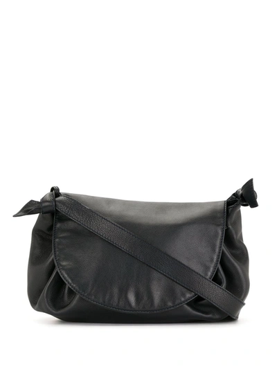 Pre-owned Bottega Veneta Ruched Shoulder Bag In Black