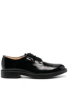 TOD'S PATENT FINISH LACE-UP SHOES