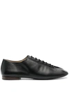 Lemaire Square-toe Lace-up Shoes In Black