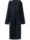 JIL SANDER HOODED SINGLE-BREASTED COAT