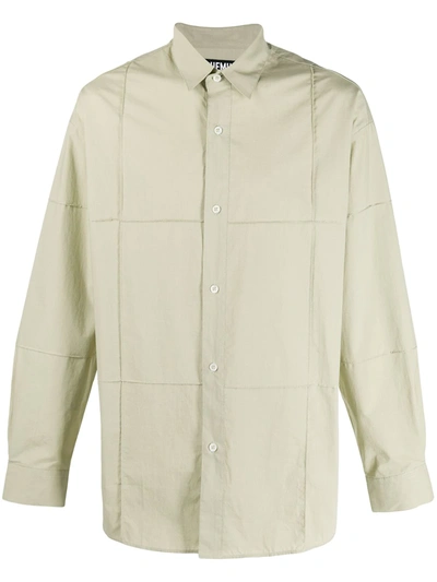 Jacquemus Carro Piped Buttoned Shirt In Neutrals