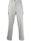 Brunello Cucinelli Cropped Trousers In Grey