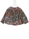 BONPOINT FLORAL-PRINT SMOCKED BLOUSE