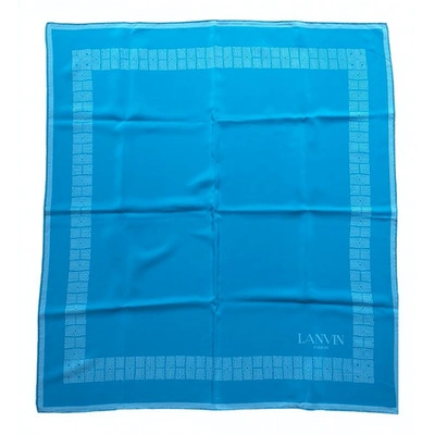 Pre-owned Lanvin Silk Neckerchief In Blue