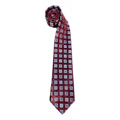 Pre-owned Kiton Silk Tie In Red