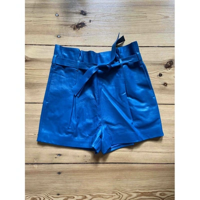 Pre-owned M Missoni Blue Leather Shorts