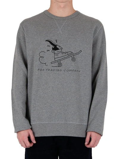 Pop Trading Company Joost Swarte Crewneck Sweat - Grey In Grigio Medio |  ModeSens