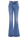 Attico High-waisted Bootcut Jeans In Blue