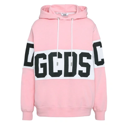 Gcds Band Logo Hoodie In Pink