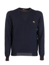 ETRO WOOL JUMPER WITH EMBROIDERED PEGASO,1M500 9670 200