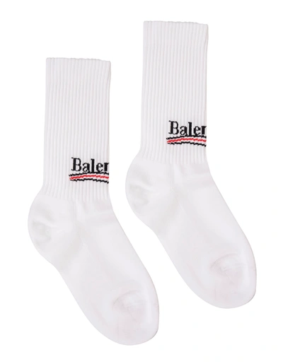 Balenciaga White Woman Socks With Political Compaign Logo
