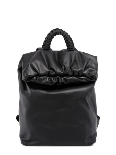 Bottega Veneta Woven Handle Backpack In Black