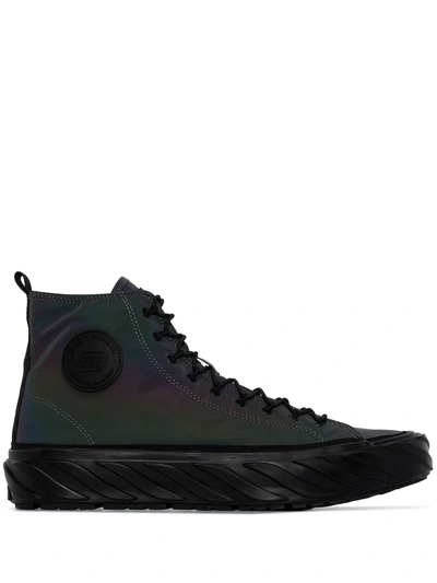 Age Reflective High-top Sneakers In Black