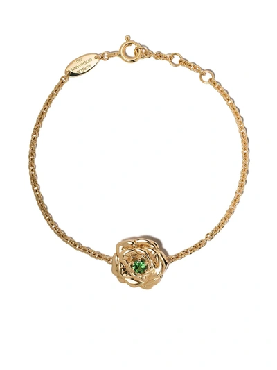 Aurelie Bidermann 18kt Yellow Gold Tsavorite Bouquet Bracelet