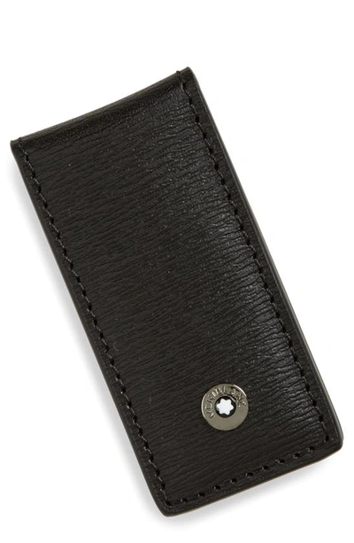 Montblanc 4810 Westside Leather Money Clip In Black