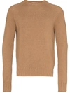 MA'RY'YA ROUND NECK CASHMERE-BLEND JUMPER