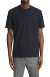 Thom Browne Navy Interlocking Stripe T-shirt In Navy