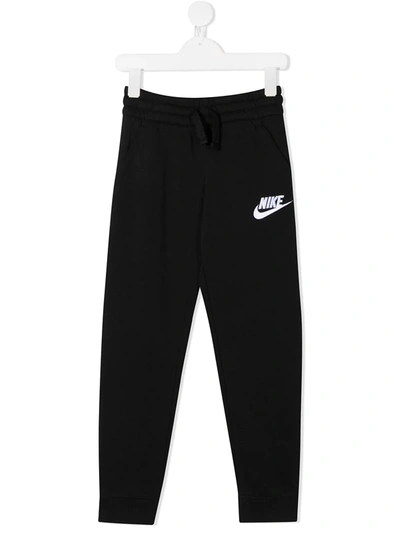 Nike Kids' Drawstring-waist Tracksuit Bottoms In Black