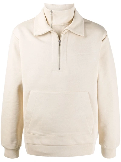 Jacquemus Le Double Zip-up Sweatshirt In Neutrals