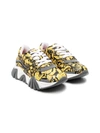 YOUNG VERSACE BAROQUE PRINTED SNEAKERS