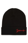 GIVENCHY SIGNATURE EMBROIDERED WOOL BEANIE,BGZ00Q G01D