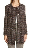 Dolce & Gabbana Tweed Coat With Horn Buttons In Tweed