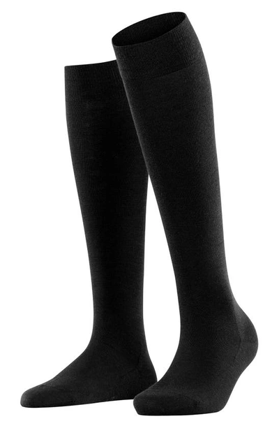 Falke Soft Merino Knee High Socks In Black