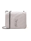 SAINT LAURENT NIKI CHAIN GREY LEATHER SHOULDER BAG,63D19E8A-40C4-AE67-8CA4-18E0C2A2AFF4