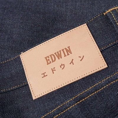 Edwin Ed-71 Slim Straight Red Listed Selvage Denim Unwashed L32 In Blue