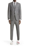 Thom Browne Grey Single-breasted Wool Suit In Med Grey