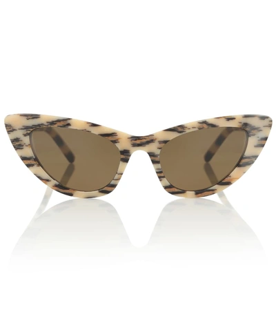 Saint Laurent Leopard New Wave Sl 213 Lily Sunglasses In Brown