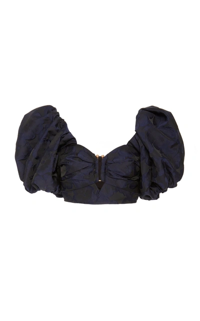 Acler Clarence Midnight Crop Top In Floral